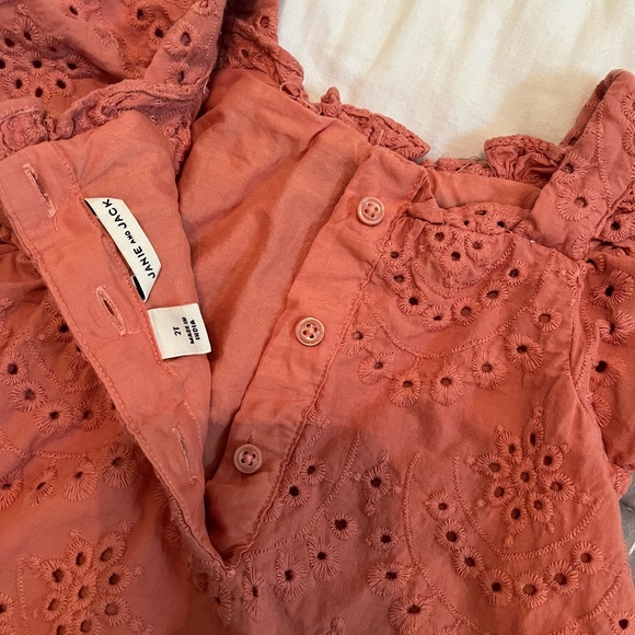 Janie and Jack Puff Sleeve Eyelet Dress EUC - Picture 4 of 10